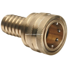 High Quality Precision Machined Brass Straight Quick Connect Hydraulic Pipe Coupling